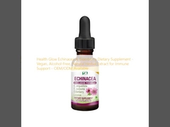 Health Glow Echinacea & Elderberry Dietary Supplement - Vegan, Alcohol-Free, Natural Herbal Extract for Immune Support - OEM/ODM Available